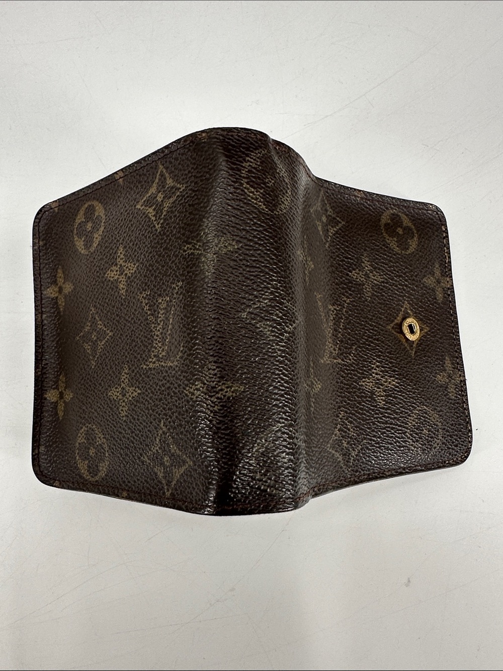 Authentic vintage Louis Vuitton Monogram Compact Wallet - Dark Brown - Picture 6 of 10